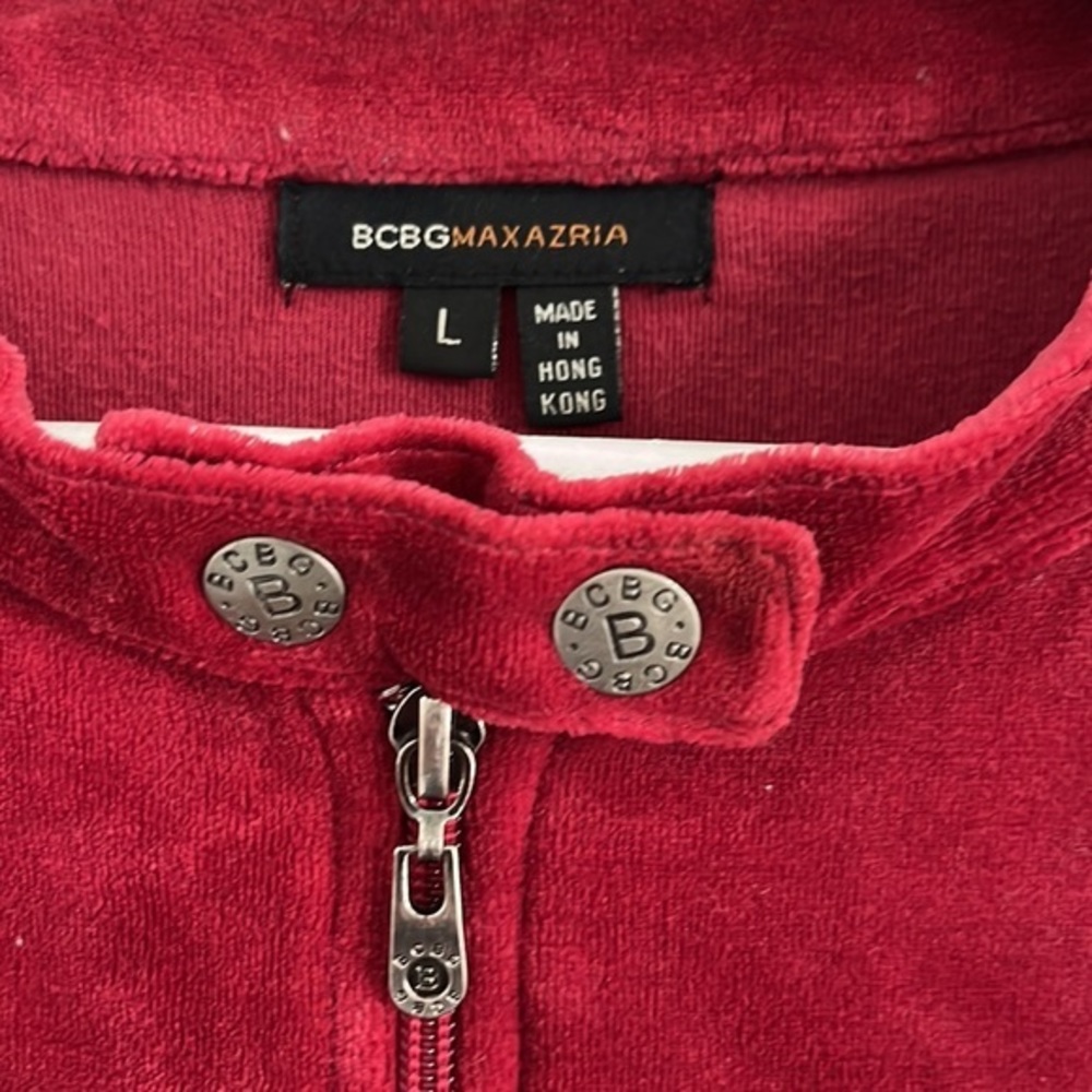 BCBG velour‎ track suit zip up jacket - Picture 6 of 8